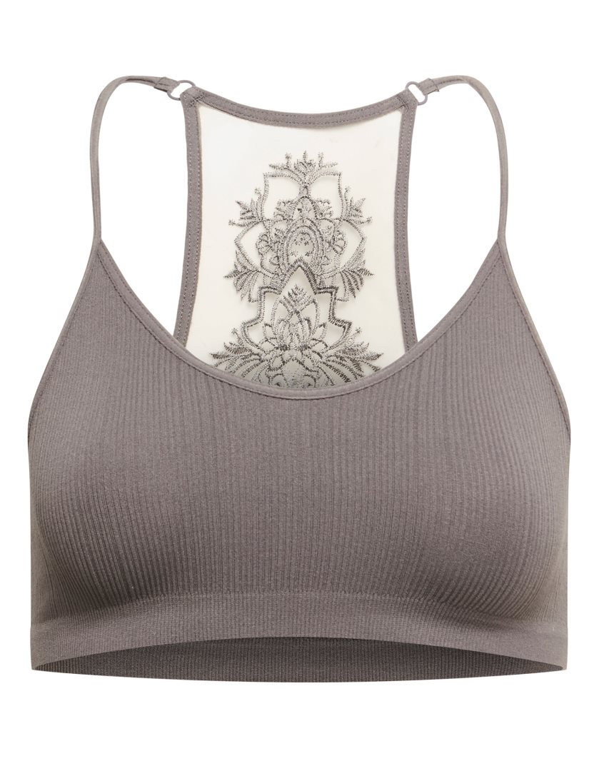 Grey Steve Madden The Ella Mesh Women's Bras | PH 6451A16B